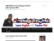 Tablet Screenshot of aimhighenglish.com